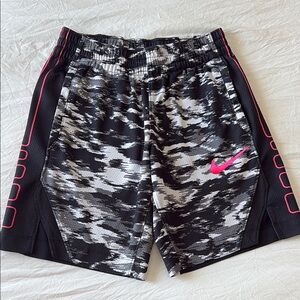 Kids Nike Elite Shorts with Pink Accents